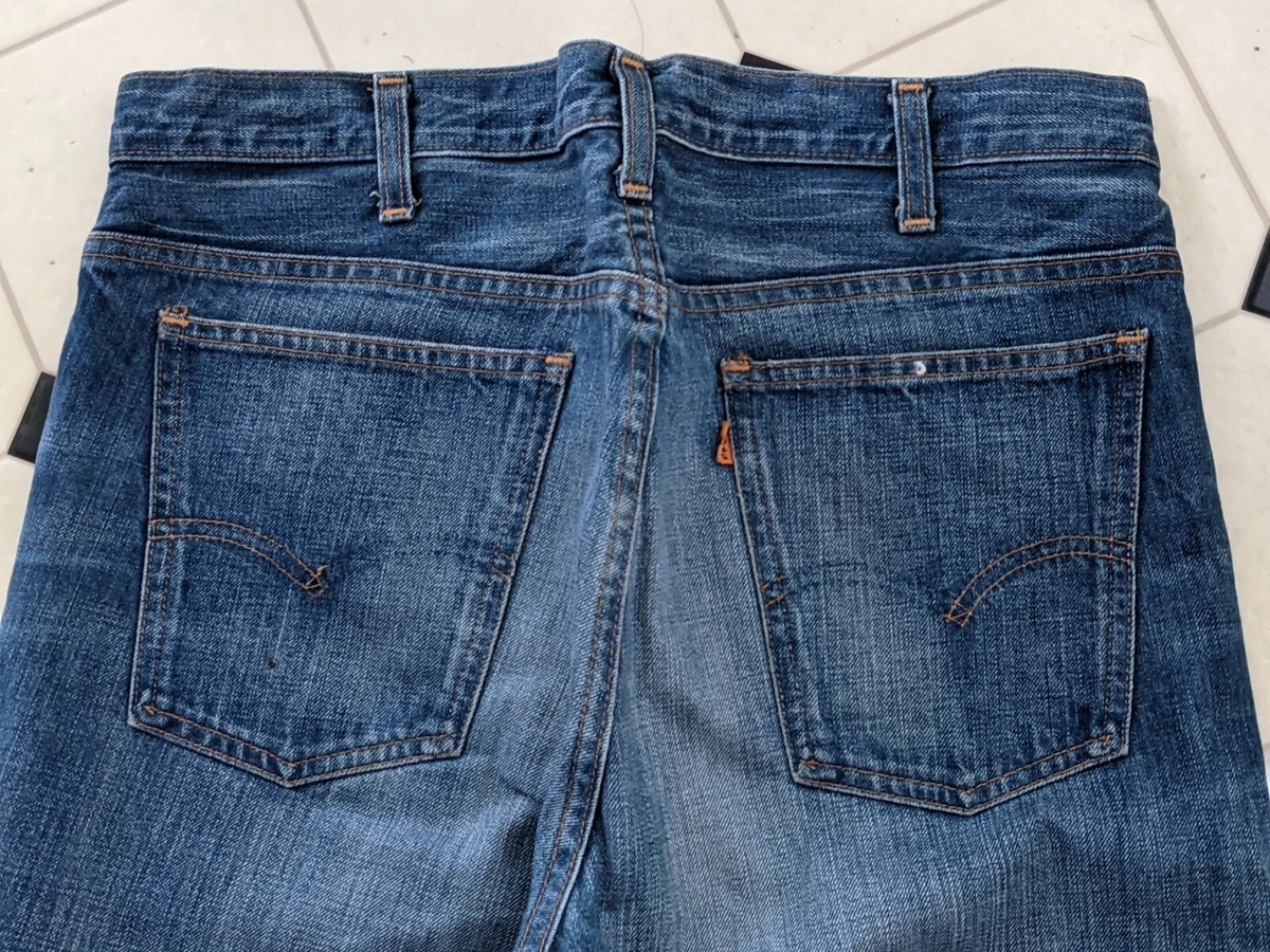 LEVI LVC VINTAGE 1966 646 FLARE JEANS 35 × 34 555 VALENCIA ST SAN FRANCISCO USA!