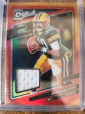 2021 Donruss Optic Jordan Love Donruss Threads Relic Red Prizm #TH-12 Packers