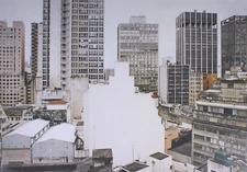 Very rare street art poster, Felipe Russo, São Paulo, 2014. 100x68cm