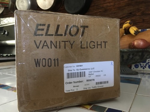 Elegant 1-Light Sconce Polished Nickel Plated Frosted Shade Elliot (Vaxcel) NWB - Picture 10 of 11