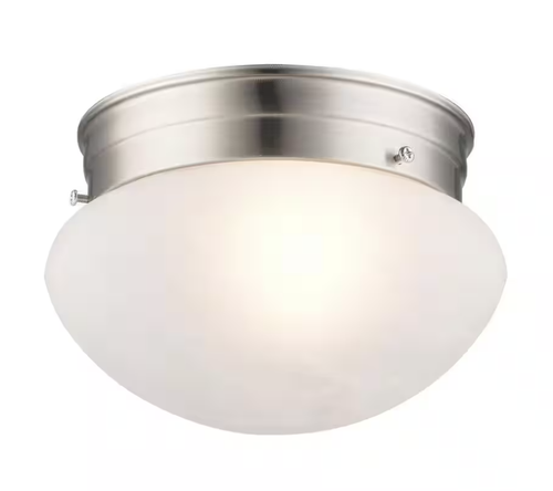 Bel Air Lighting Dash 8 in. 1-Light Brushed Nickel Flush Mount Ceiling Light - Picture 2 of 5