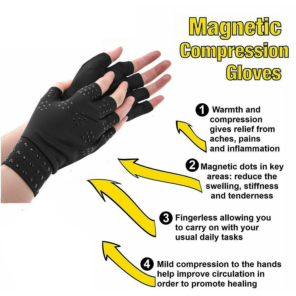 Therapeutic Arthritic Fingerless Compression Gloves Arthritis