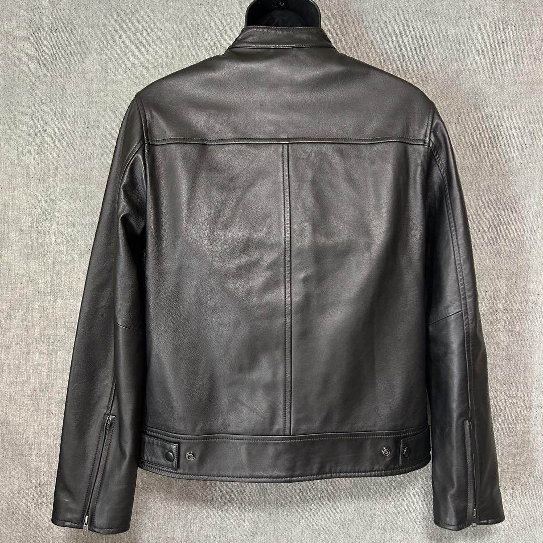 Used Freedom Men's Leather Jacket Medium Black Biker Jacket