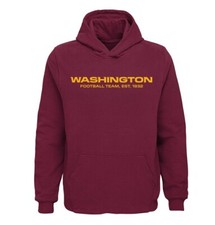 Washington Commanders NFL Football Team Youth M 10-12 Logo Pullover Hoodie NWT