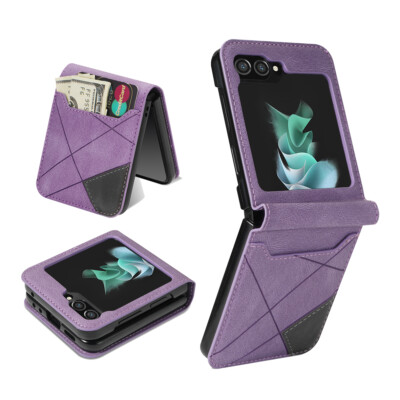 Leather Case for Samsung Galaxy Z Flip 6/5/4 Card Slot Holder