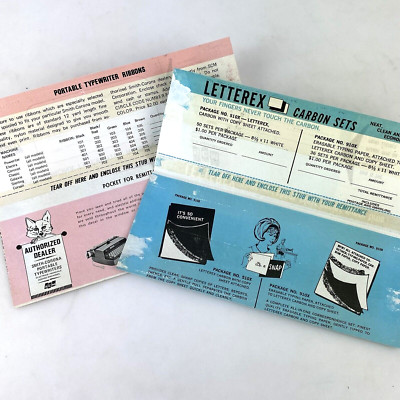 1960's SCM SMITH CORONA TYPEWRITER RIBBON REORDER BROCHURE Envelope Chicago Vtg