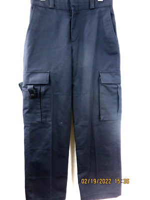 FLYING CROSS BY FECHHEIMER SZ 02-REG Polyester/Cotton Navy Cargo Pants Trousers