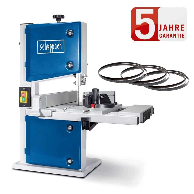Scheppach Bandsäge HBS30 Ausziehbarer Tisch bis 540mm inkl. 3 Sägeblätter Holz