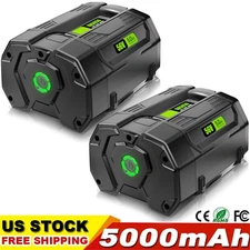 2 Pack 5.0Ah For EGO 56V POWER+ Lithium Ion Battery BA2800T BA2240 BA1400 56Volt