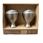 Allen + Roth Set Of 2 Brushed Pewter Finish Drapery Curtain Rod Finials 0773161