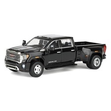 Greenlight 1/64 2022 GMC Sierra 3500HD Denali Dually Pickup Truck, Black 51678-A