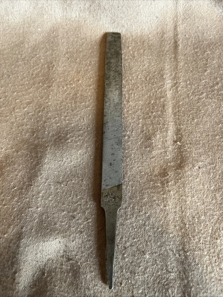 Vintage Nicholson Made in The USA 8"  Smooth Mill File Rounded Back Flat Front - Image 2 of 4