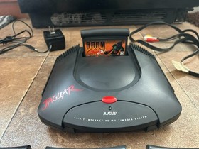 Atari Jaguar Black Console Tested Works Complete with 5 games