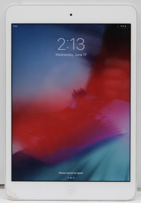 Apple iPad Mini 2 (A1489) 32GB Silver Wi-Fi UNLOCKED *CRACKED SCREEN*