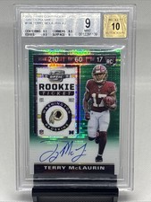 2019 Contenders Optic Terry McLaurin Green Pulsar /27 Redskins RC Auto BGS 9 MT