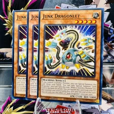 3x Yugioh Playset Junk Dragonlet MP25-EN340 Common 1st Ed Near Mint