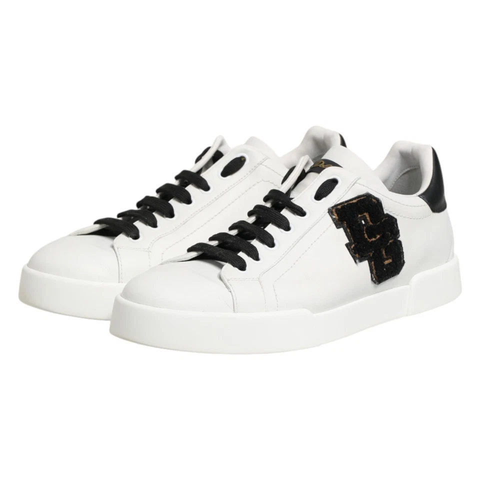 Tênis DOLCE & GABBANA couro branco logotipo DG cano baixo EU41/US8 620usd - Imagem 4 de 4