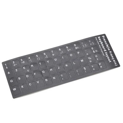 Adhésifs Clavier Noir Layout Azerty Français Lettre Ordinateur Portable 13x11mm_ - Photo 1/2