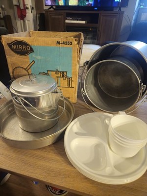 VTG Mirro M 4353 Backpacker Aluminum Camping Cook Set Service for 4 COMPLETE