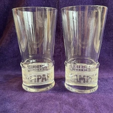 2x Campari Highball Drink Glass 275ml 9.3oz Promotional Advertising Collect 14cm