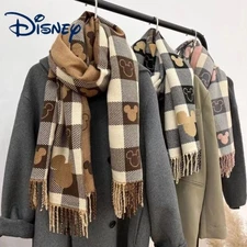 Disney Mickey Women's Scarf Double Sided Shawl Winter Neck Warm Soft Scarf Gifts