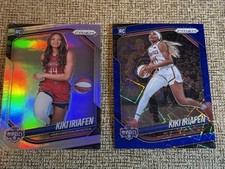 2025 Panini Prizm WNBA Variation Kiki Iriafen Blue Velocity #72 & Silver #149 RC