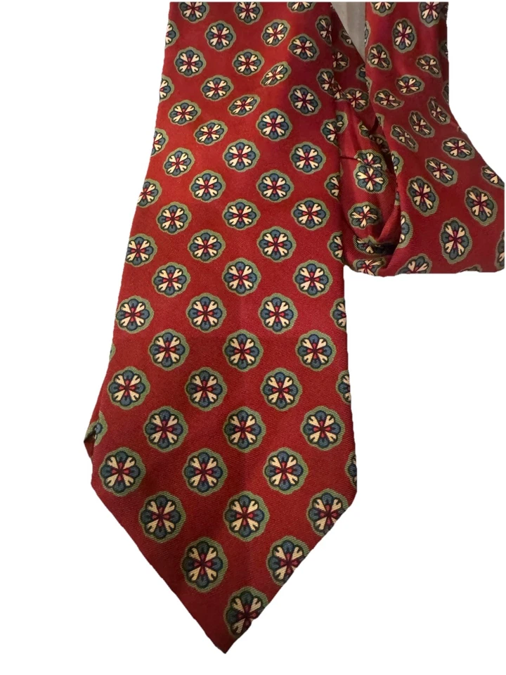 Bert Pulitzer 男式领带丝绸 Foulard England 勃艮第 59 英寸 x 3.5 英寸学院风 — 第 3/4 张图片