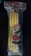 Wellington Re-Web Kit Lawn Chaise Chair Webbing 72 ft Yellow White Blue Stripe