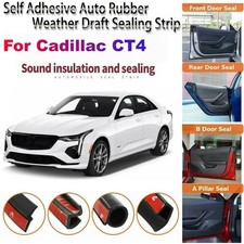 Door Rubber Seal Strips Weather Draft Noise Reduction Kit c For Cadillac CT4