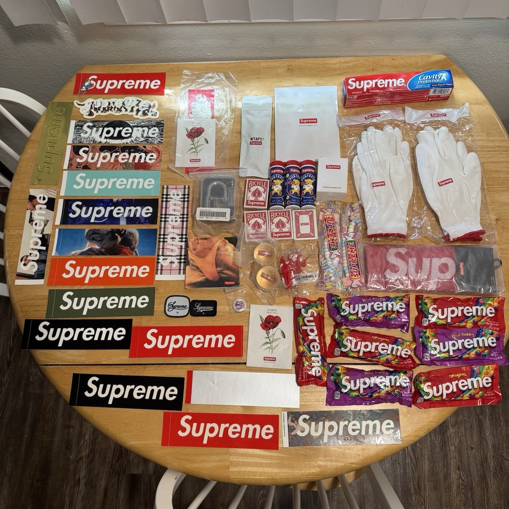 Supreme Sticker Pack with Moss Box Logo Tiffany Burberry Akira Hologram Designs
