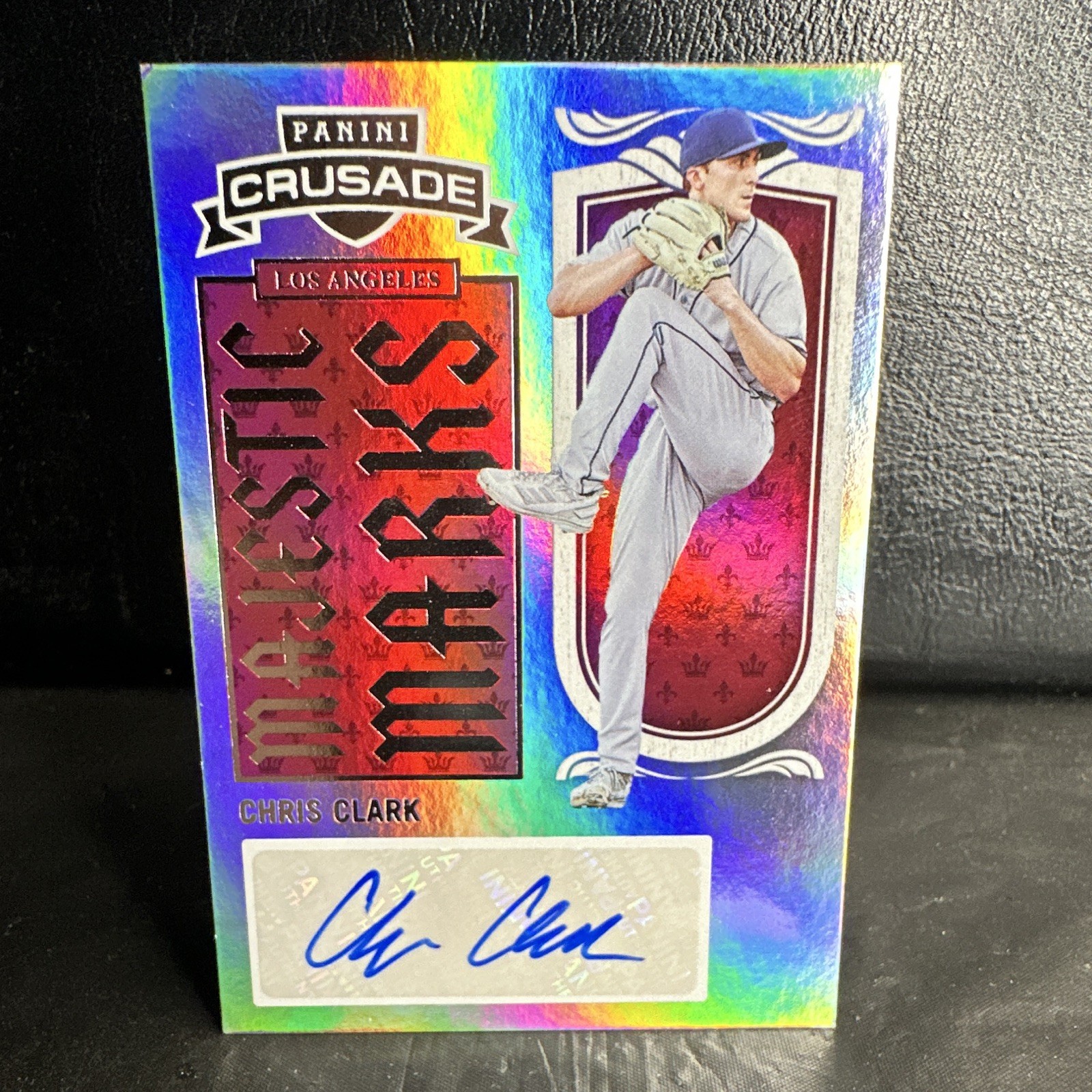 Chris Clark Auto Panini 2025 Crusade Los Angeles Angels Majestic Marks #27 