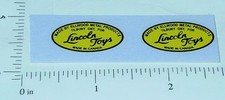 Pair Lincoln Toys Oval Logo Style Stickers LN-001