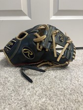 Rawlings Pro Preferred Leather Baseball Glove, navy blue, 11.5(FREE SHIPPING)