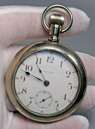 Antique 1904 WALTHAM -Barlett Pocket Watch. 18s, 17j, OF, . Runs - keeps time.