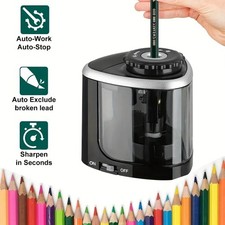 Automatic Electric Pencil Sharpener Helical Blade Fast Sharpen Home Office New