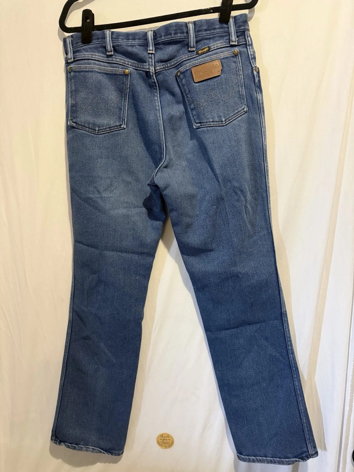 Wrangler 936 Men's Regular Fit Blue Medium Wash Straight Leg Jeans 34x32 image 2