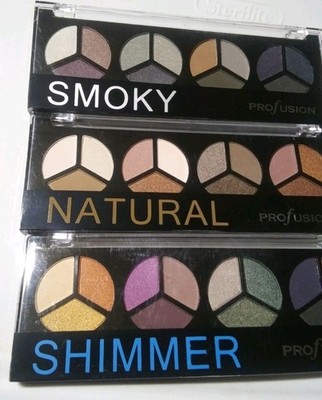 Profusion Eyeshadow Palette Set Smoky Natural Shimmer Pressed Powder