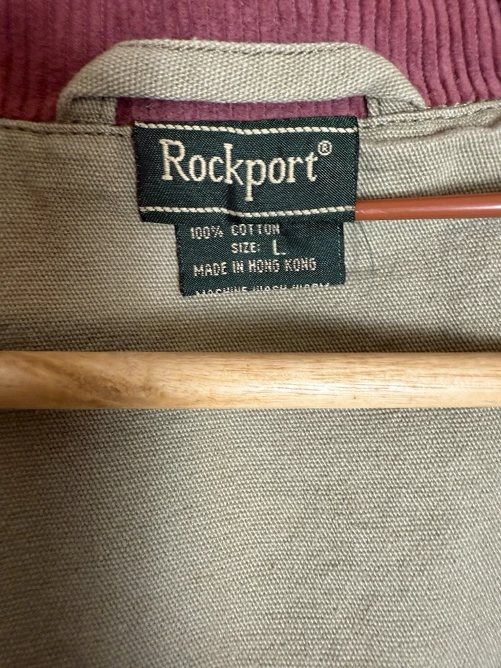 Chaqueta Rockport Chore De Colección - Sarga de Algodón Pesado, Cuello de Pana, Talla XL Foto 4 de 4