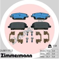 Zimmermann BremsbeläGe Bremsbelegsatz Vorne FüR Honda Civic Viii Hatchback