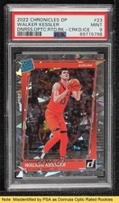 2022 Chronicles Draft Picks Cracked Ice 5/7 Walker Kessler PSA 9 MINT READ y8h