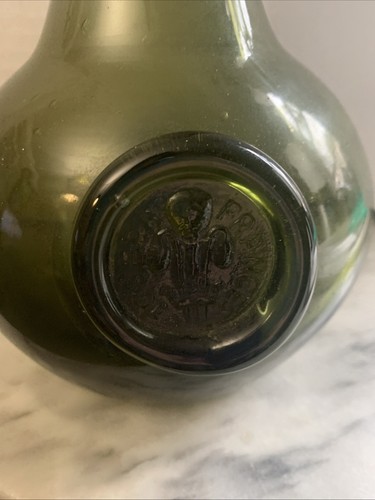Vintage Green Bottle Hand Blown Jamestown Reproduction Joseph Frances - Picture 3 of 9