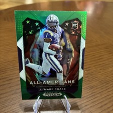2021 NFL Prizm Draft Picks JAMARR CHASE All American GREEN SP Rookie RC
