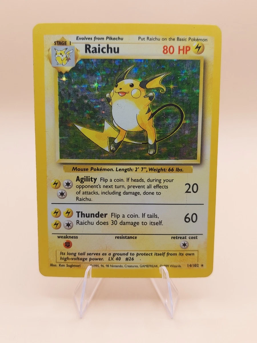 Raichu Pokémon TCG Base Set Individual Collectible Card Game Cards for sale 