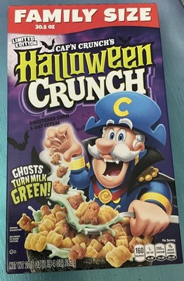 Cap'n Crunch Halloween Sealed Box 20.5 oz Family Size Ltd Edition 