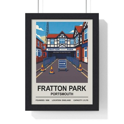 Fratton Park Stadium Portsmouth Fußballstadion Poster Wandbild Druck Geschenk