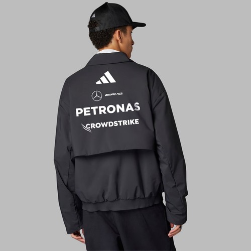Mercedes AMG Petronas F1 adidas 2025 Men's Team Jacket - Black - Picture 3 of 5