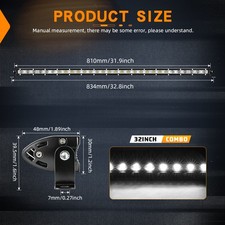 713192532364248 Slim Single Row Off Road 6d Led Light Bar Car Truck Atv 713192532364248 Slim Single Row Off Road 6d Led Light Bar Car Truck Atv