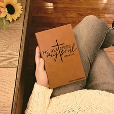 Personalized Prayer Journal for Men  Women, Custom Engraved Name and Faith Gift