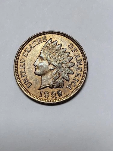 1899 Indian Head Cent FLASHY UNCIRCULATED !!! Lots of RED color!