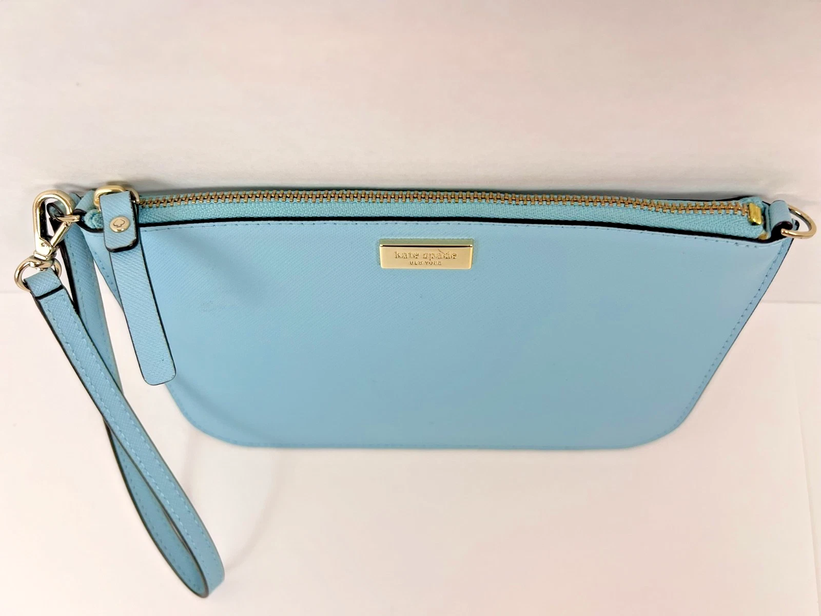 Kate Spade mini borsa da polso in pelle Newbury Lane Lolly WLRU1770 blu chiaro
